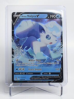 Pokemon TCG Alolan Vulpix V Silver Tempest Holo NM